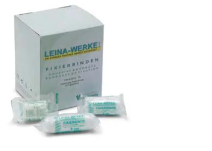 LEINA Fixierbinden mit Verpackung und Rollen
