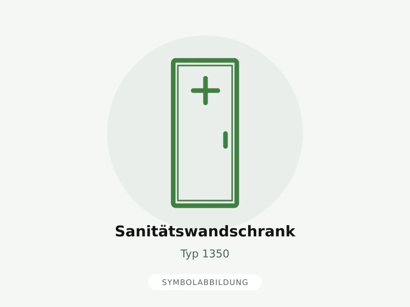 Symbolabbildung: Sanitätswandschrank. Typ 1350. Keine Produktfotografie; Lieferumfang gemäß Artikelbeschreibung.