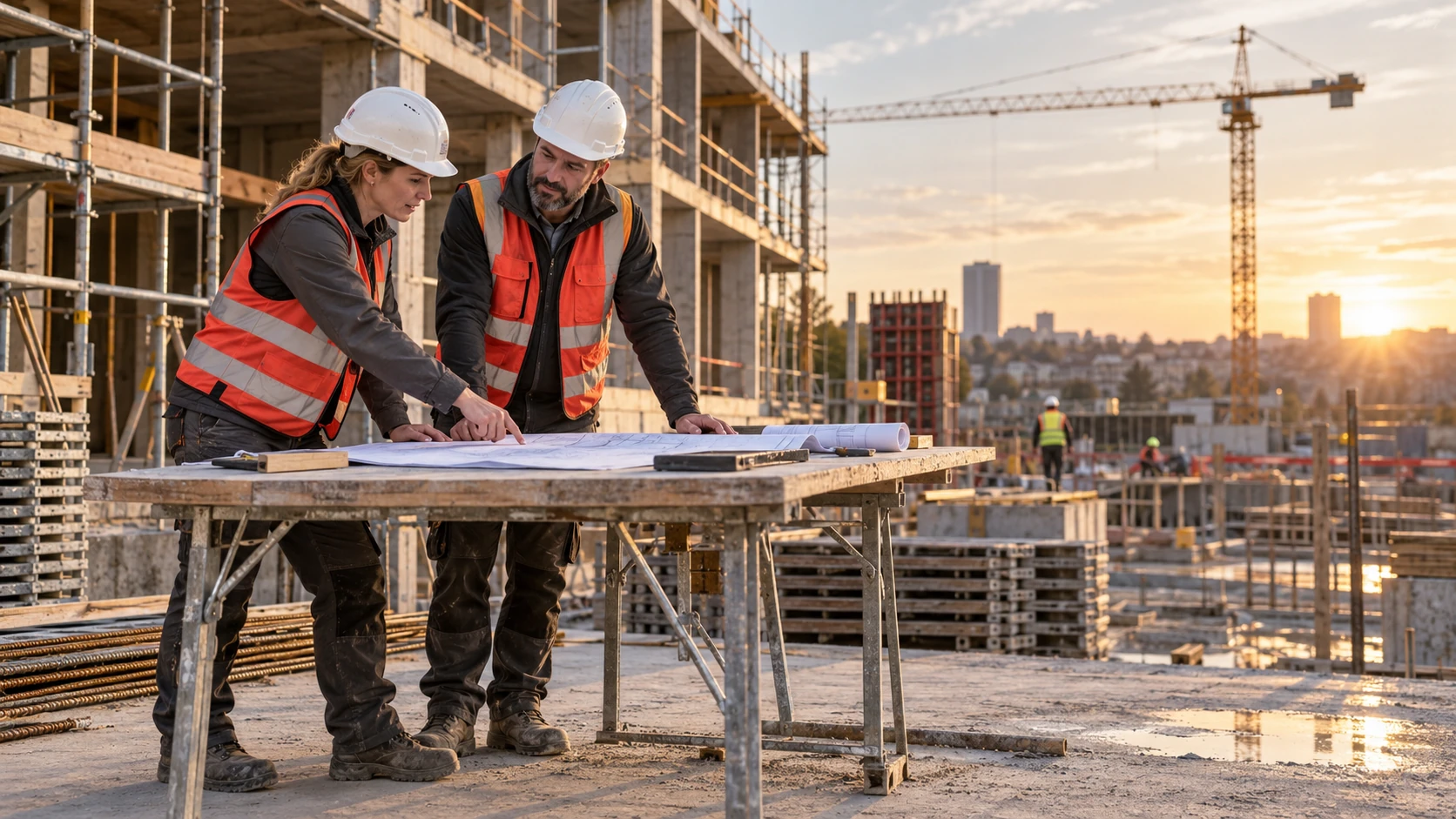 Baustelle als Einsatzumgebung für die Erste-Hilfe-Ausstattung